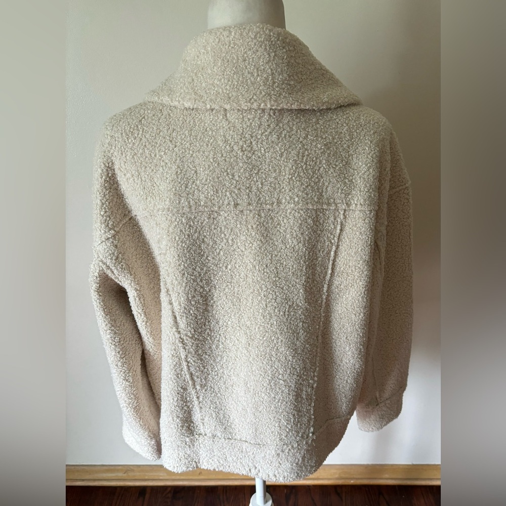 NWT Marine Layer Women’s Quebec Sherpa Jacket, Antique White, Size Large - Picture 9 of 13